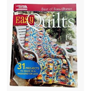 Leisure Arts Easy Quilts Pattern Book Best of‎ Fons Porter 31 Projects Sewing
